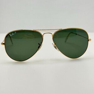 Ray Ban Sunglasses RB 3025 001/58 Polarized Aviator Large Metal 58-14 B